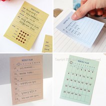 접착 메모지 투두리스트 플래너 계획표 포스트지 점착, 1EA, 먼 슬 리 플 랜