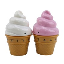 Ice Cream Mechanical Timer Reminder Countdown Alarm Kitchen Cooking Clock Lp 아이스크림 기계식 타이머 알림 카운트 다운, 분홍색, 보여진 바와 같이