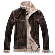 오토바이 라이딩 가죽 자켓 leon s kennedy 인조 남자 겨울 양털 플러시 라이더 윈드 브레이커 합성 양털 코트 브라운 바이크, 레온, 아시아 크기 l