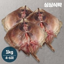 기타 [싱싱식탁] 자연산 쫀득 반건조 간재미 1kg (4-6미), 기본상품, 1개