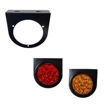 대성부품/1구 다이/LED 원형 데루등/브라켓/12V/24V/1발/C-000/트레일러/추레라/샷시/윙바디/카고/화물차/대형트럭/테일램프/LED 데루등/후미등/개조용/캠핑카/캠핑/데, 1구다이+12V C-000백색