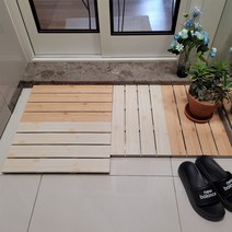 (진성산업) 4줄-대형 다용도발판.욕실발판.베란다바닥재.마루.현관매트.테라스바닥재.다용도실(1+1=2장), 1개, 02).4줄(대)화이트옹이(1+1)2P