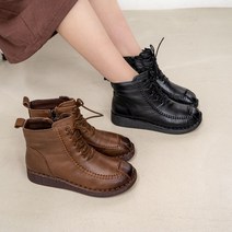 (당일발송) 여성 소가죽 앵클 부츠 발목지퍼