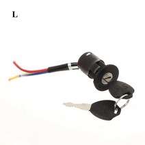 스쿠터 전기 전자 자전거 스로틀 가속기 잠금 범용 휴대용 방진 잠금 키 전원 잠금 사이클링 부품 점화 스위치, l