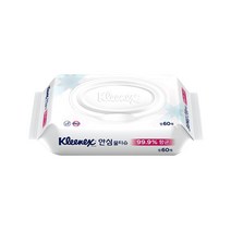 크리넥스 안심 물티슈 캡 60매, 1팩