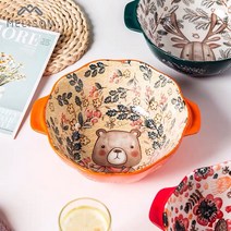 Melison 8 인치 국그릇/ 라면그릇 샐러드 그릇 수입 예쁜그릇 세트, F