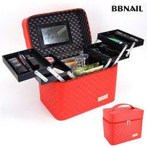 MAKE-UP 메이크업가방 화장품가방 모음전(15종), 12_챠밍 메이크업박스 (체크레드)