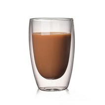 TBS898331둥근모양 이중글라스 카페 유리컵 400ml 머그컵 물컵