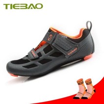 사이클 경량 평페달 라이딩 슈즈 Tiebao 사이클링 신발 로드 트라이애슬론 남성 통기성 자전거 슈퍼 스타 운동 스니커즈사이클링, 없음, socks with 1815 O+10