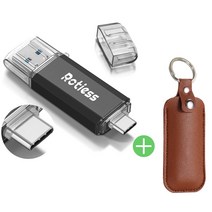 ROTIESS USB3.0 c타입 고속대용량USB메모리 2in1 OTG with PU CASE, 512GB