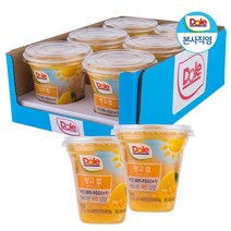 Dole 후룻컵 3종 - 파인애플 망고 복숭아 과일퓨레, 6개