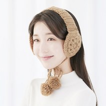 노이드비 여성 니트짜임 원형 방울 귀도리 5컬러
