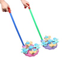 아이케이 비행기 밀대 장난감 푸싱 토이 완구 걸음마 보조기, 비행기 밀대_핑크