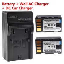 VF815U 배터리 + AC 차량용 충전기 JVC D728 D750US D771 D720 D740US eveio 캠코더 용, 2 Battery 1 Charger