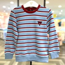 [게스키즈] 루즈핏 라운드 티셔츠 스트라이프 MTM G36KST010-N4