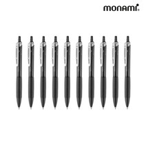 모나미 에프엑스 제타 볼펜 FX ZETA 0.7mm, 검정, 10개