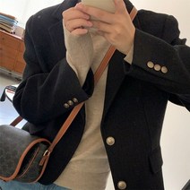 헤링본자켓 핸드메이드 에코퍼 울 여자 린넨 자켓 올해 유행하는 작은 향의 새로운 스타일