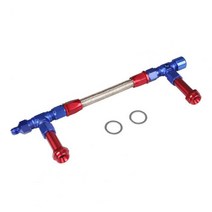 내구성 실용 이중 피드 수정 연료 라인 부품 듀얼 교체 자동차, [01] Red  Blue, 01 Red  Blue