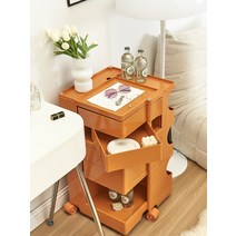 인테리어 심플 3단트롤리 이동식트레이 틈새선반 정리함 9color, 커민 2단