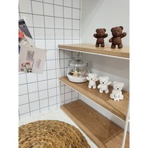 향기조아 차량용 탁상용 곰돌이석고방향제+리필오일set, 브라운안녕, 몽파리