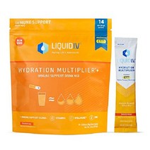 리퀴드 IV Hydration Multiplier 이뮨 드링크 귤 맛 스틱팩 14개, 14