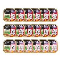 시저 14세 이상 시니어 강아지 주식캔 쇠고기 현미와 야채 100g x 12p + 닭고기 현미와 야채 100g x 6p, 소, 1세트