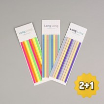 [슈퍼쌤] 롱롱 하이라이트 인덱스 형광펜 독서 플래그 점착 메모지 책갈피 2+1, 형광, 바이올렛, 파스텔