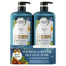 허벌 에센스 아르간오일 리페어 샴푸 컨디셔너 세트 600ml 1 Herbal Essences ArganOil Color-Safe Shampoo Conditioner Duo