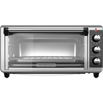 BLACK+DECKER TO3250XSB 8-슬라이스 엑스트라 와이드 컨벤션 카운터 탑 토스터 오븐 베이킹 팬 브로일 랙, 한개옵션0