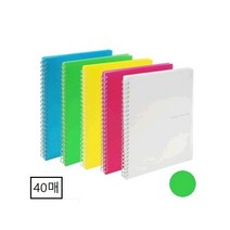 드림 클리어 파일 360도 스프링 (녹색/A4 PP/40매 화일/포켓)