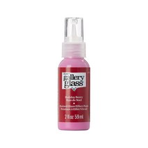 Plaid 갤러리 스테인 글라스 펜 2oz 색상선택 글라스 데코 스테인글라스 물감, 6 Holiday Berry