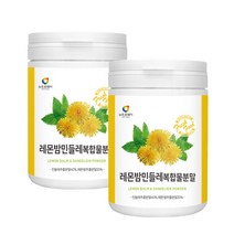 레몬밤 민들레 복합 추출물 분말 가루, 2개, 레몬밤민들레 추출분말 100g