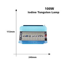 KARWEN LED LODINE TUNGSTEN 50W 100W 투광 조명 220V 스포트라이트 Refletor 야외 Gargen 램프, Cold 화이트