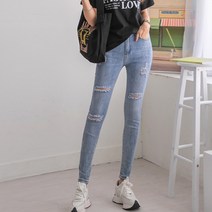 [나크21] (S~XL) 데미지워싱 스판 데님팬츠 NK21-P-20