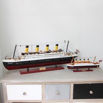 타이타닉 목조 모델 크루즈선 대형선 조형 다이캐스트, 54cm 타이타닉 모델