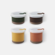 OD_레고트 보관용기 4P세트, 스윗펌킨+아몬드초콜릿 / 탠저린옐로+오렌지캐럿