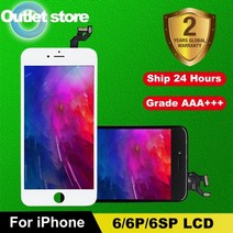 [해외]6Plus 6S 7 8 Plus 디스플레이용 완벽한 3D 터치 스크린 디지타이저 어셈블리가 있는 iPhone 6 6S LCD 화면용 AAA LCD 디스플레이, 협동사, 6 플러스 화이트용