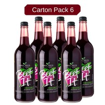 제임스화이트 영국산 유기농 NFC 비트(사과즙 혼합) 원액 주스 - 비트잇 750ml, 6병