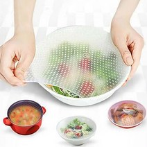 피케이몰 3종세트 만능 용기덮개 실리콘 그릇 커버, 3종, 반투명