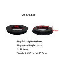 C-RMS M20 M25 M25 M25 렌즈 RMS-C 마운트 어댑터 링 렌즈 대물 렌즈 마운트 현미경 카메라 용 608005, 1PC C to RMS