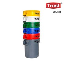 [트러스트] Trust 토르 원형 38L 컨테이너+덮개 세트, 녹색, 녹색