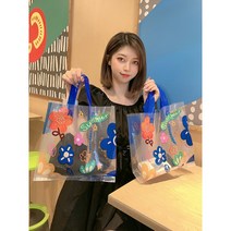 선물포장 쇼핑백 옷가게 손잡이 비닐주머니 50매, 프린트2