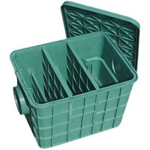 오수 받이 PE PVC 자재 수도 농수관 인버터 침전조, 블랙450매몰45x35x30