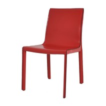 하이파 마룬 천연가죽의자 색상6, 레드