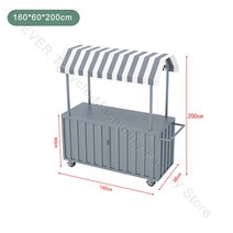 플리마켓 행사 이동식 접이식 판매 진열대 유러피안 스타일 크리에이티브 스톨 트롤리 상업용 스트리트 이, 한개옵션1, 01 Pedal FOB