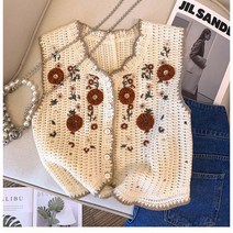 코바늘조끼 여름 크로쉐 여성 나시 여자 손뜨개 모리룩
