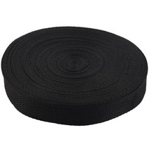 25mmx20m 롤 나일론 테이프 스트랩 가죽 끈 가방 달아서 벨트 DIY 공예 만들기 - 블랙, 하나, 보여진 바와 같이