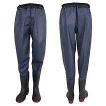 맥스메가다인 해루질 낚시 모내기 갯벌 웨이더 바지 허리 장화, 240, 네이비