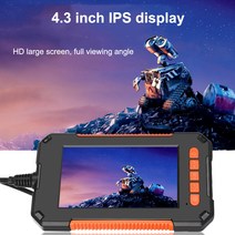 P40 산업용 내시경 카메라 8mm 단일 렌즈 검사 보어스코프 4.3 "IPS 스크린 HD 1080P IP68 LED 조명, 01 2m, 02 Rigid Cable