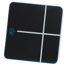 리시안제이 정밀센서 디지털 체중계 사각 강화유리 온도표시